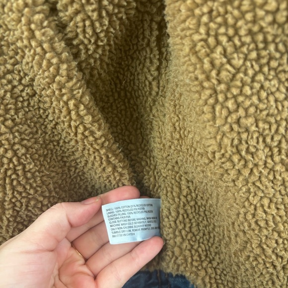Goodfellow & Co Denim Jacket with Brown Sherpa Lining - Picture 7 of 7